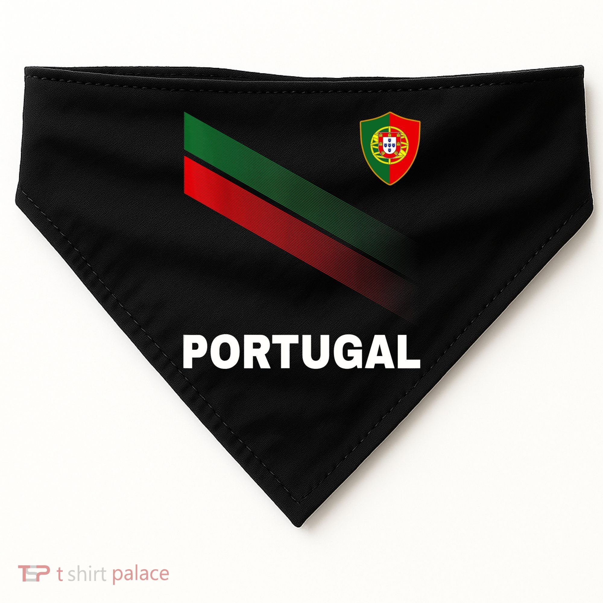 Soccer Portugal Flag For Soccer Lover USA-Made Doggie Bandana