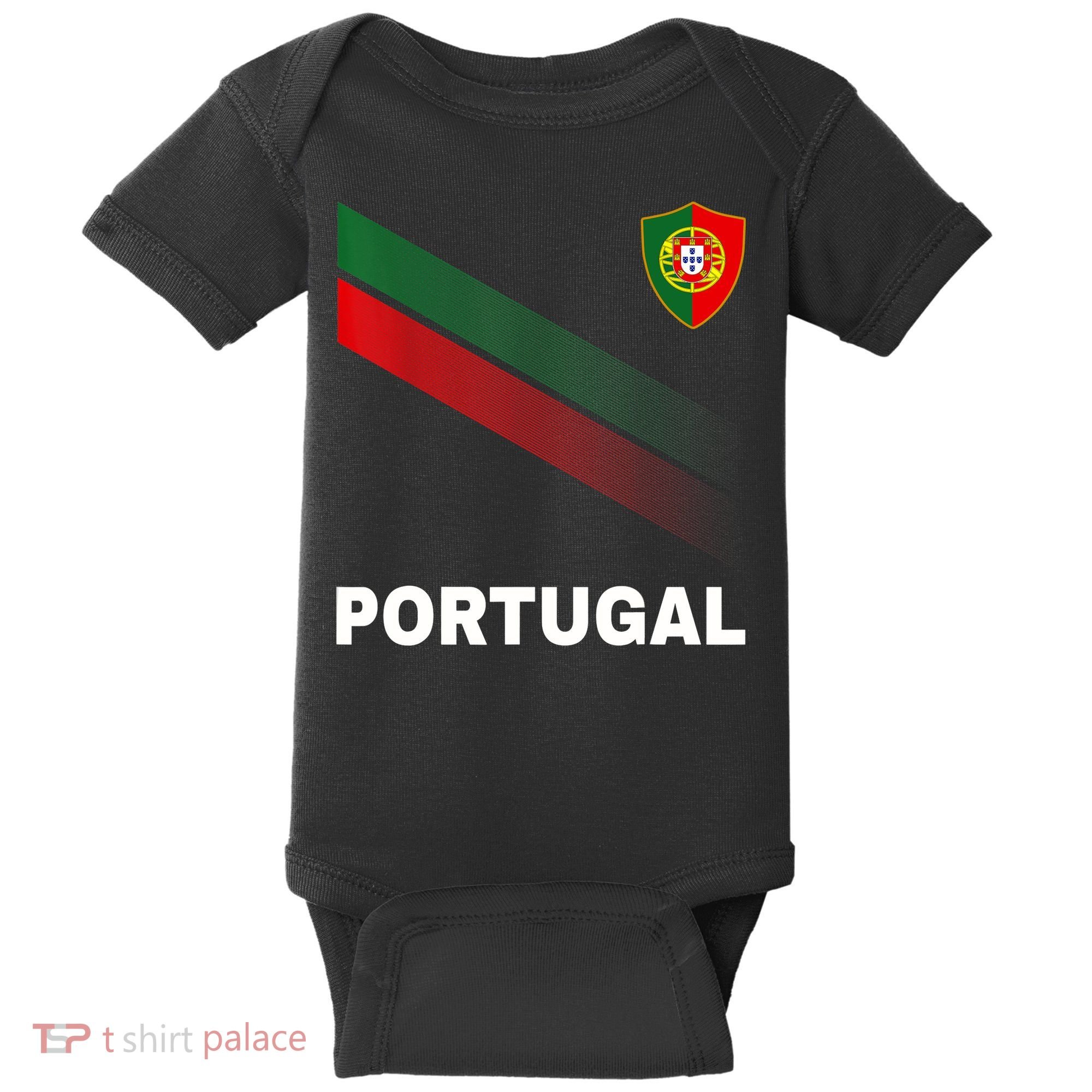 Soccer Portugal Flag For Soccer Lover Baby Bodysuit