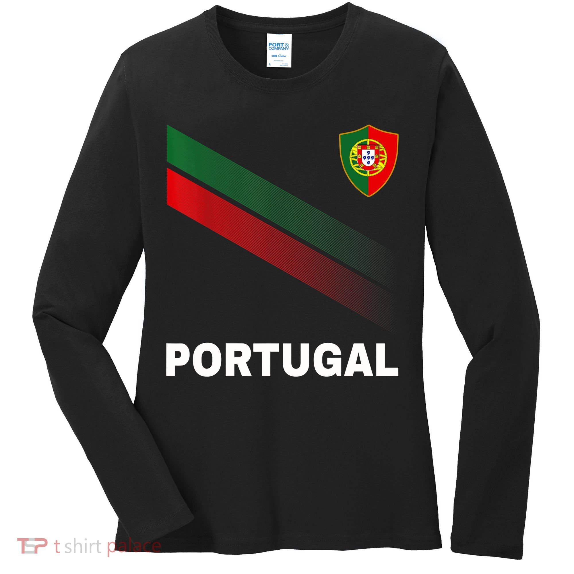 Soccer Portugal Flag For Soccer Lover Women's Long Sleeve Shirt
