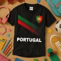 Soccer Portugal Flag For Soccer Lover Kids T-Shirt thumb 3
