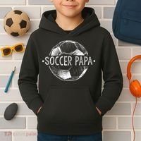 Soccer Papa Family Matching Team Player Gift Sport Lover Dad Kids Hoodie thumb 2