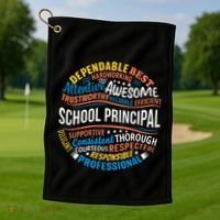 School Principal Funny Appreciation Principal Gifts Golf Towel thumb 1
