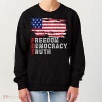 Subtle Political Freedom Democracy & Truth American Patriot Women's Sweatshirt thumb 0