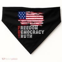 Subtle Political Freedom Democracy & Truth American Patriot USA-Made Doggie Bandana thumb 0