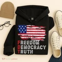Subtle Political Freedom Democracy & Truth American Patriot Hoodie thumb 4