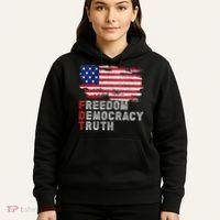 Subtle Political Freedom Democracy & Truth American Patriot Hoodie thumb 5