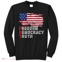 Subtle Political Freedom Democracy & Truth American Patriot Sweatshirt thumb 0