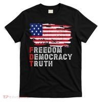 Subtle Political Freedom Democracy & Truth American Patriot T-Shirt thumb 0