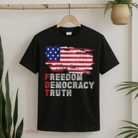 Subtle Political Freedom Democracy & Truth American Patriot T-Shirt thumb 2