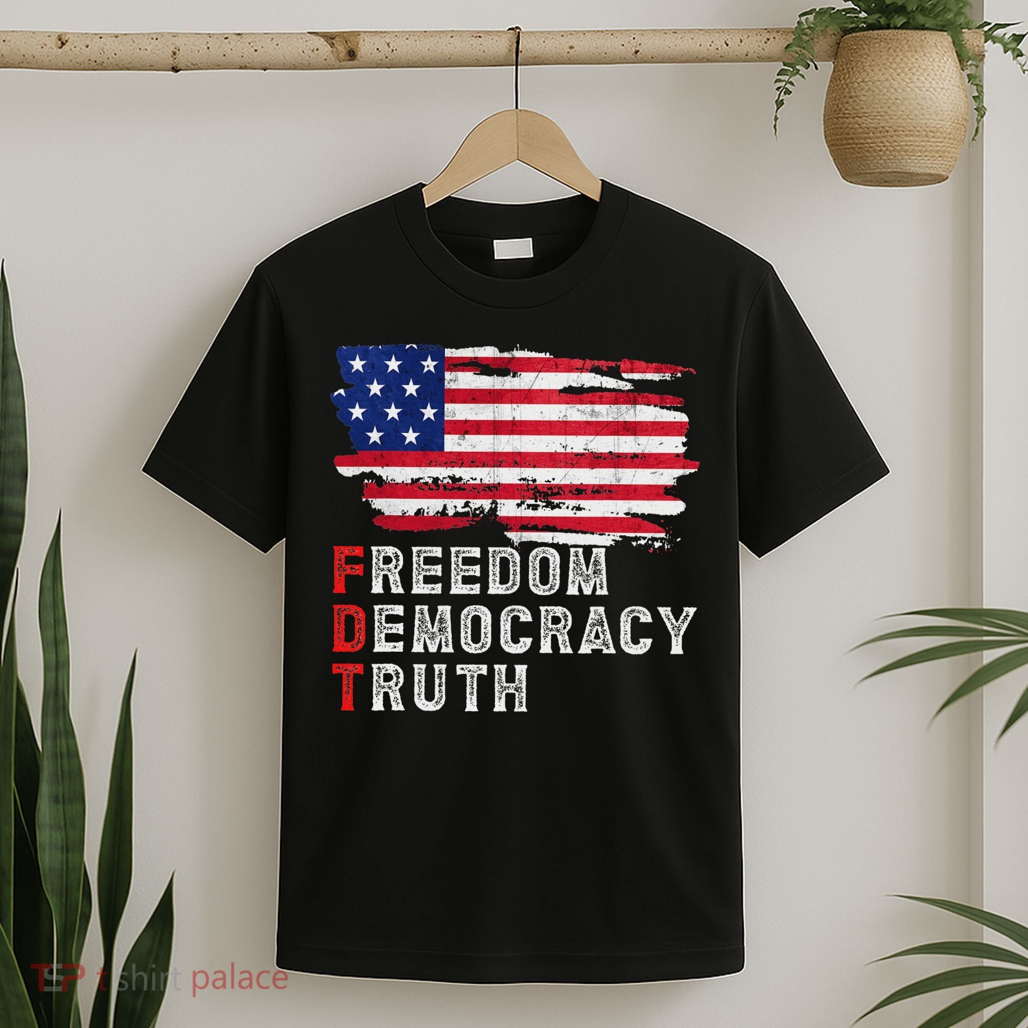 Subtle Political Freedom Democracy & Truth American Patriot T-Shirt