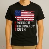Subtle Political Freedom Democracy & Truth American Patriot T-Shirt thumb 3