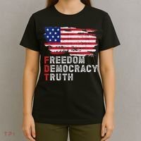 Subtle Political Freedom Democracy & Truth American Patriot T-Shirt thumb 4
