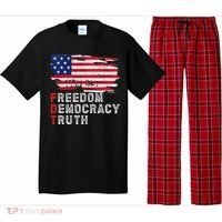 Subtle Political Freedom Democracy & Truth American Patriot Pajama Set thumb 0