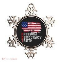 Subtle Political Freedom Democracy & Truth American Patriot Ornament thumb 0