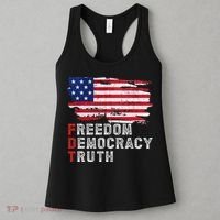 Subtle Political Freedom Democracy & Truth American Patriot Women's Tank Top thumb 3