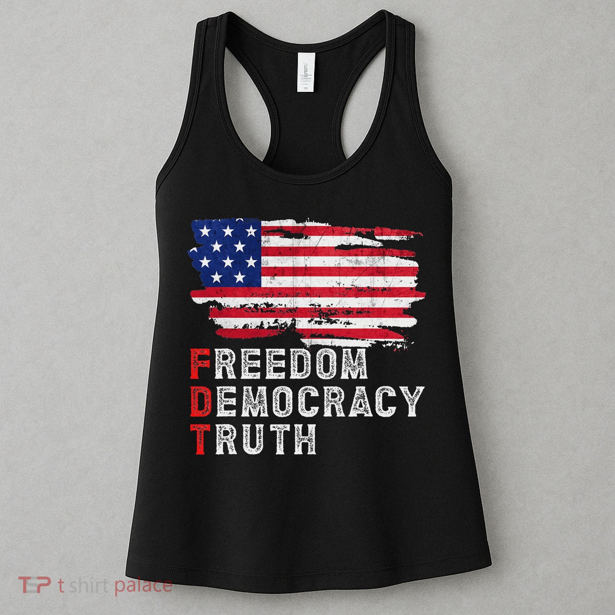 Subtle Political Freedom Democracy & Truth American Patriot Women's Tank Top