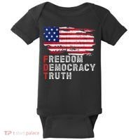 Subtle Political Freedom Democracy & Truth American Patriot Baby Bodysuit thumb 0