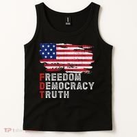 Subtle Political Freedom Democracy & Truth American Patriot Tank Top thumb 2