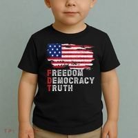 Subtle Political Freedom Democracy & Truth American Patriot Toddler T-Shirt thumb 2