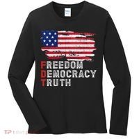 Subtle Political Freedom Democracy & Truth American Patriot Women's Long Sleeve Shirt thumb 0