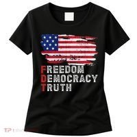 Subtle Political Freedom Democracy & Truth American Patriot Women's T-Shirt thumb 0