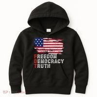 Subtle Political Freedom Democracy & Truth American Patriot Kids Hoodie thumb 0