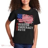 Subtle Political Freedom Democracy & Truth American Patriot Kids T-Shirt thumb 2