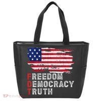 Subtle Political Freedom Democracy & Truth American Patriot Tote Bag thumb 0