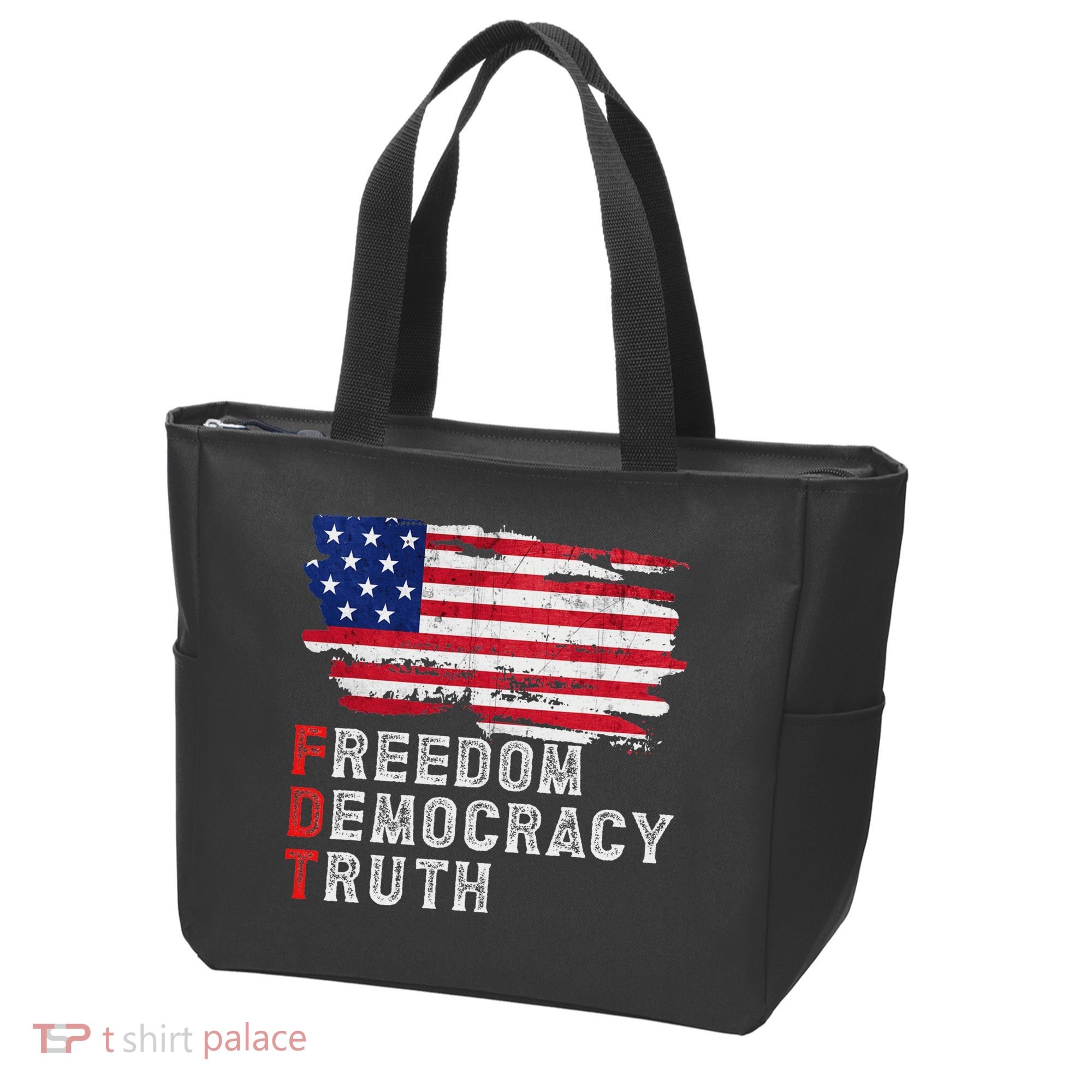 Subtle Political Freedom Democracy & Truth American Patriot Tote Bag