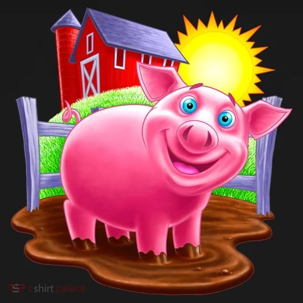 Smiling Pig Farm Bucket Hat