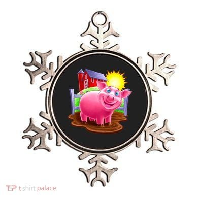 Smiling Pig Farm Ornament
