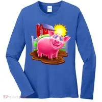 Smiling Pig Farm Women's Long Sleeve Shirt thumb 0