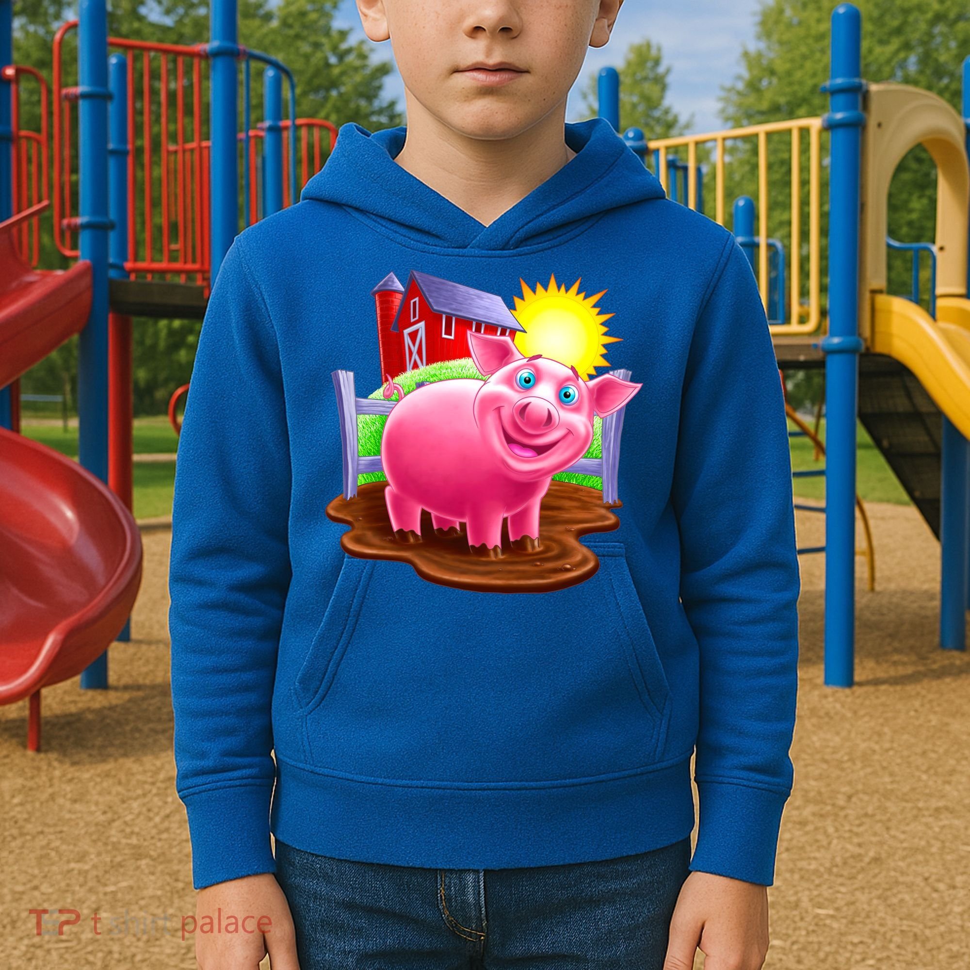 Smiling Pig Farm Kids Hoodie