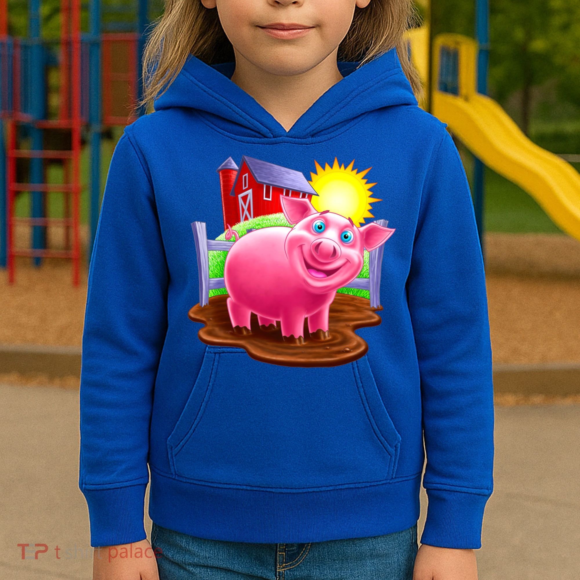 Smiling Pig Farm Kids Hoodie