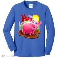 Smiling Pig Farm Kids Long Sleeve Shirt thumb 0