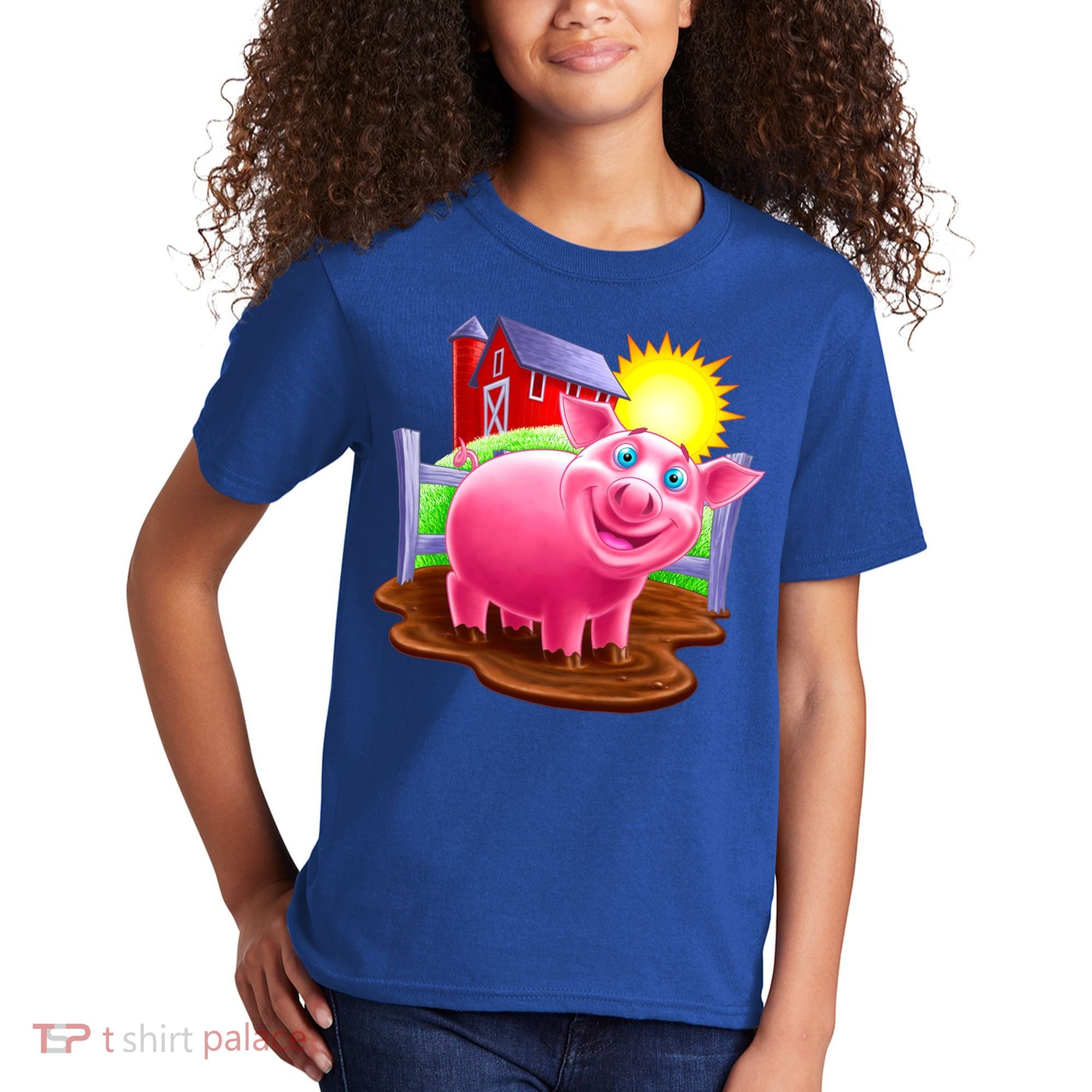 Smiling Pig Farm Kids T-Shirt