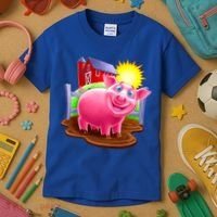 Smiling Pig Farm Kids T-Shirt thumb 3