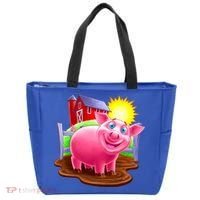 Smiling Pig Farm Tote Bag thumb 0