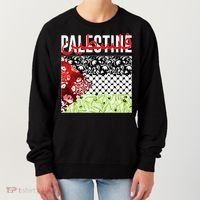 Support Palestine Flag Traditional Keffiyeh Floral Patterns Women's Sweatshirt thumb 0
