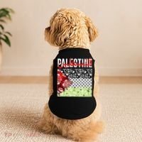 Support Palestine Flag Traditional Keffiyeh Floral Patterns Doggie Tank thumb 2