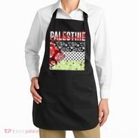 Support Palestine Flag Traditional Keffiyeh Floral Patterns Apron thumb 2