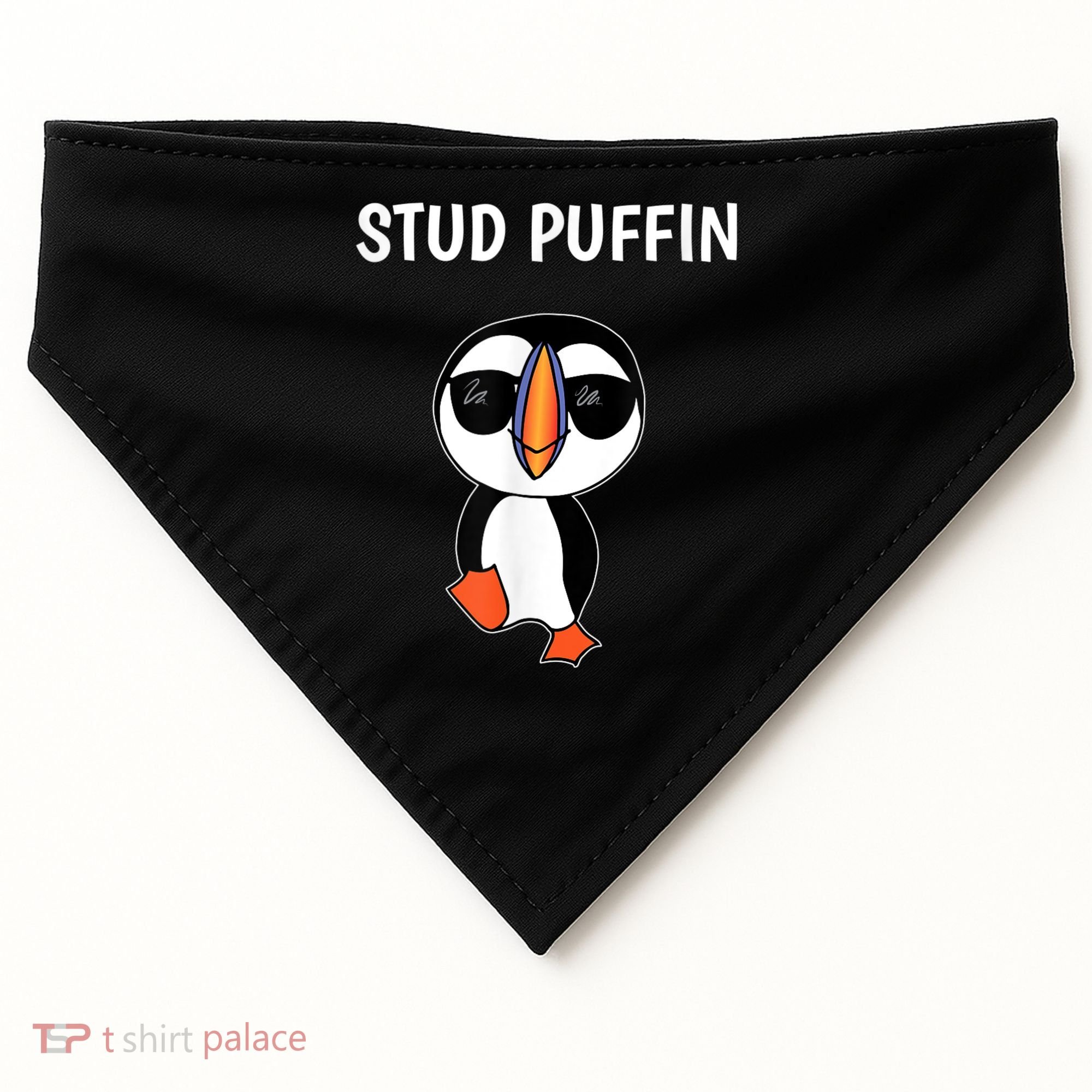 Stud Puffin Funny Bird USA-Made Doggie Bandana