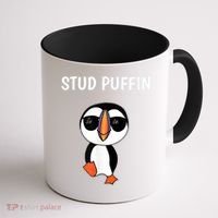 Stud Puffin Funny Bird Coffee Mug thumb 1