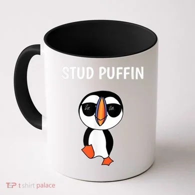 Stud Puffin Funny Bird Coffee Mug