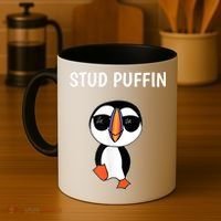 Stud Puffin Funny Bird Coffee Mug thumb 4