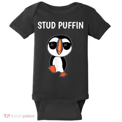 Stud Puffin Funny Bird Baby Bodysuit