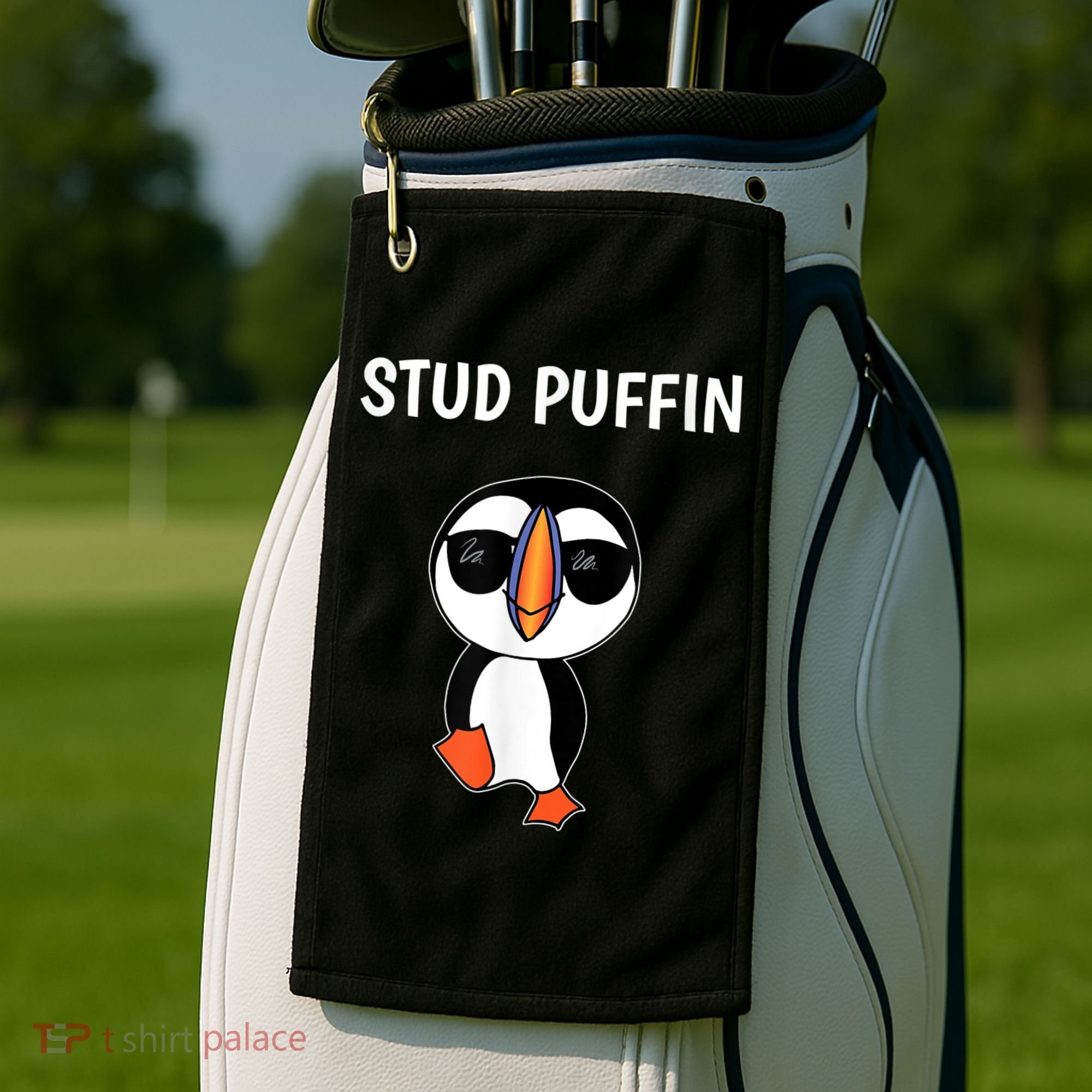 Stud Puffin Funny Bird Golf Towel