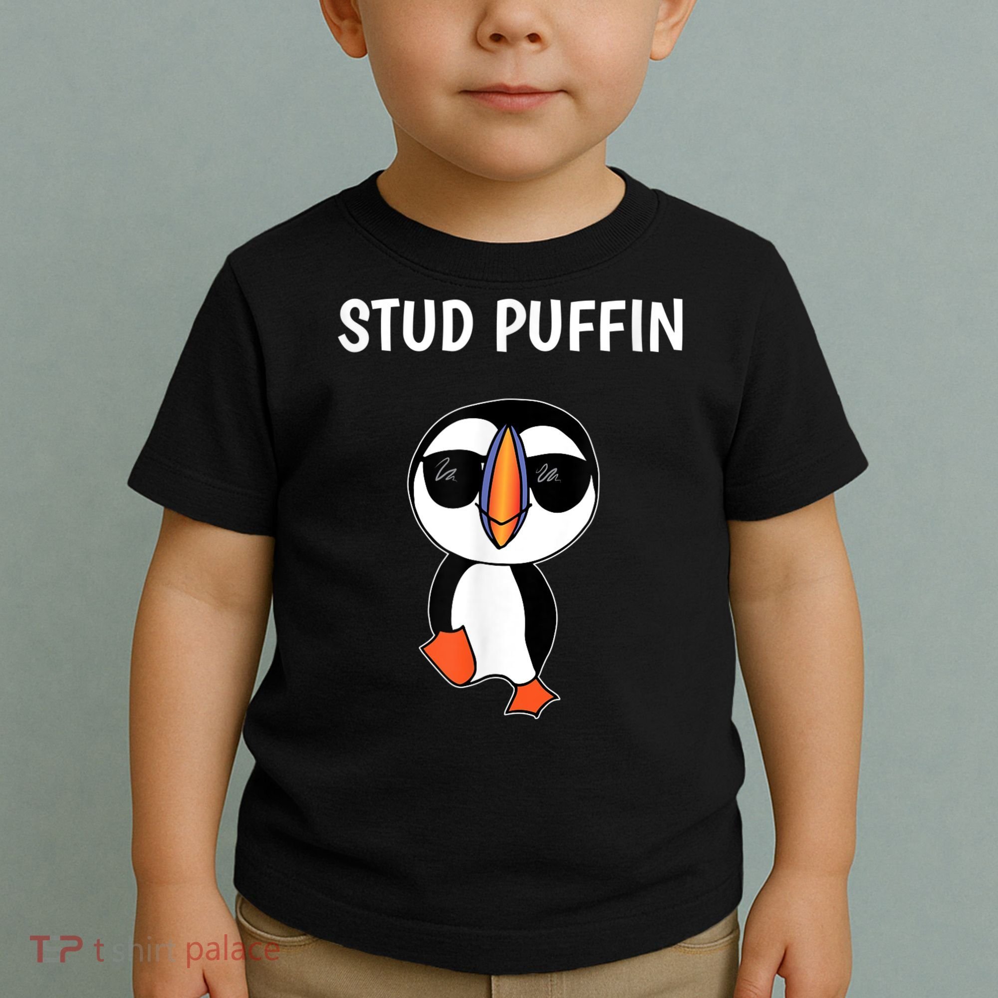 Stud Puffin Funny Bird Toddler T-Shirt