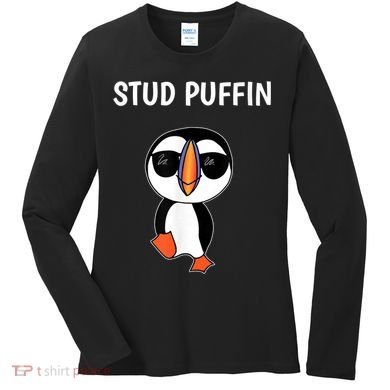 Stud Puffin Funny Bird Women's Long Sleeve Shirt