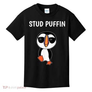 Stud Puffin Funny Bird Kids T-Shirt